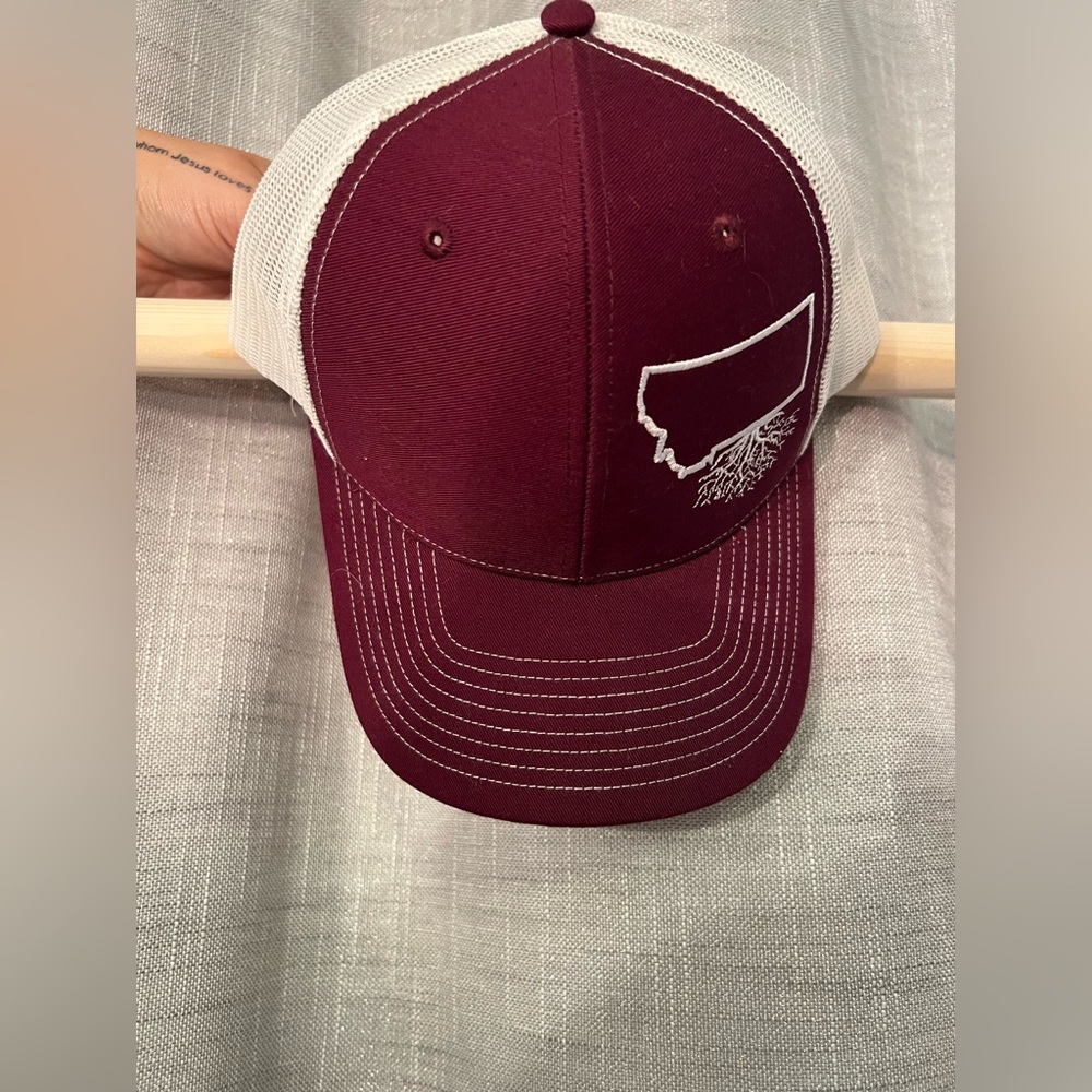 WYR Clothing Montana Roots Adjustable Trucker Hat; used.